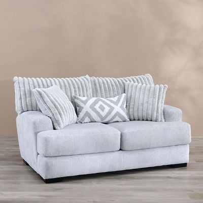 Tron 2 Seater Fabric Sofa - Grey