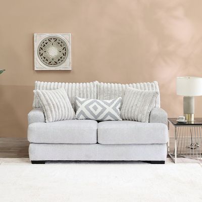 Tron 2-Seater Fabric Sofa - Grey - With 2-Year Warranty