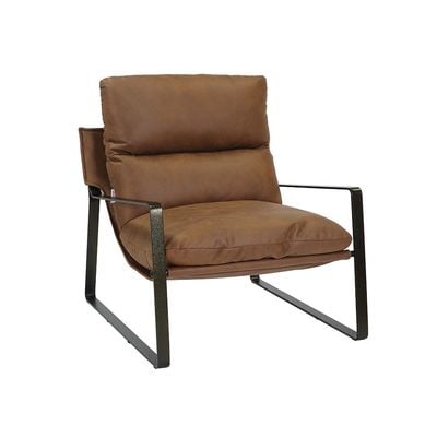 Orwel 1-Seater Fabric Accent Chair - Brown - With 2-Year Warranty