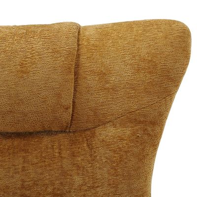 Malcolm 1-Seater Fabric Accent Chair with Ottoman - Honey Gold - With 2-Year Warranty