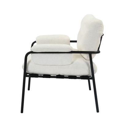 Powell 1-Seater Fabric Accent Chair - White - With 2-Year Warranty