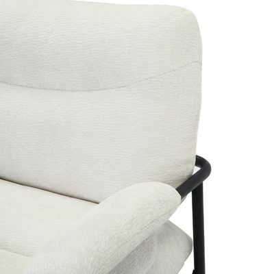 Powell 1-Seater Fabric Accent Chair - White - With 2-Year Warranty