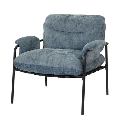 Powell 1-Seater Fabric Accent Chair -Soft Blue - With 2-Year Warranty