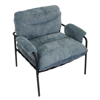 Powell 1-Seater Fabric Accent Chair -Soft Blue - With 2-Year Warranty