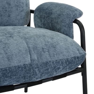 Powell 1-Seater Fabric Accent Chair -Soft Blue - With 2-Year Warranty