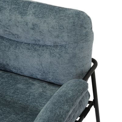 Powell 1-Seater Fabric Accent Chair -Soft Blue - With 2-Year Warranty