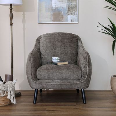 Dylan 1-Seater Fabric Sofa - Taupe - With 2-Year Warranty