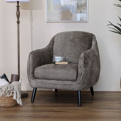 Dylan 1-Seater Fabric Sofa - Taupe - With 2-Year Warranty