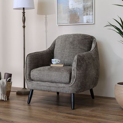 Dylan 1-Seater Fabric Sofa - Taupe - With 2-Year Warranty