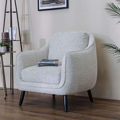 Zane 1-Seater Fabric Sofa - Beige - With 2-Year Warranty