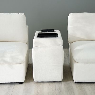 Cloud Armless 1-Seater Sofa - Snow White - With 2-Year Warranty