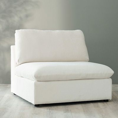 Cloud Armless 1-Seater Sofa - Snow White - With 2-Year Warranty