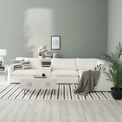 Cloud Armless 1-Seater Sofa - Snow White - With 2-Year Warranty