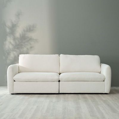 Cloud 1 Seater with Left Arm - Snow White