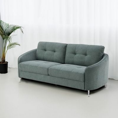Kruzer 3-Seater Fabric Sofa - Green - With 2-Year Warranty
