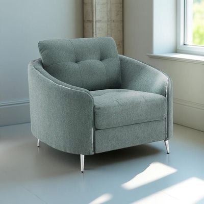Kruzer 1-Seater Fabric Sofa - Green - With 2-Year Warranty