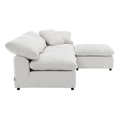 Laxus Modular Sectional 3 Seater Sofa Set-Ivory