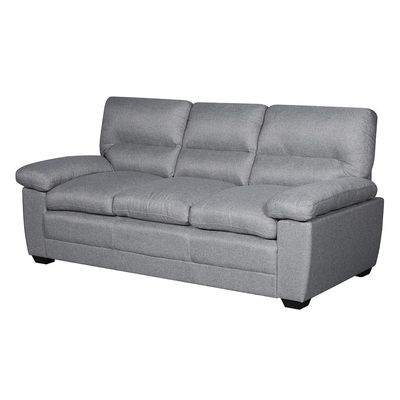 Meza 3-Seater Fabric Sofa - Steel Grey - With 2-Year Warranty