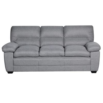 Meza 3 Seater Fabric Sofa - Steel Grey
