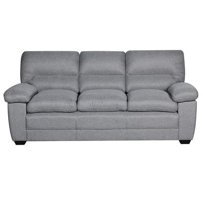 Meza 3-Seater Fabric Sofa - Steel Grey - With 2-Year Warranty