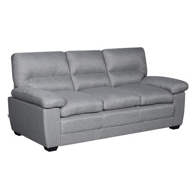 Meza 3-Seater Fabric Sofa - Steel Grey - With 2-Year Warranty