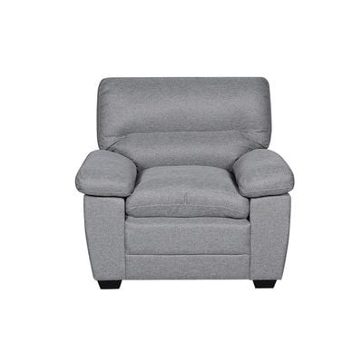 Meza 1 Seater Fabric Sofa - Steel Grey