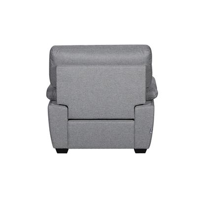 Meza 1-Seater Fabric Sofa - Steel Grey - With 2-Year Warranty