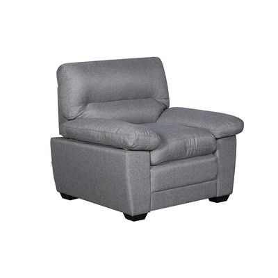 Meza 1-Seater Fabric Sofa - Steel Grey - With 2-Year Warranty