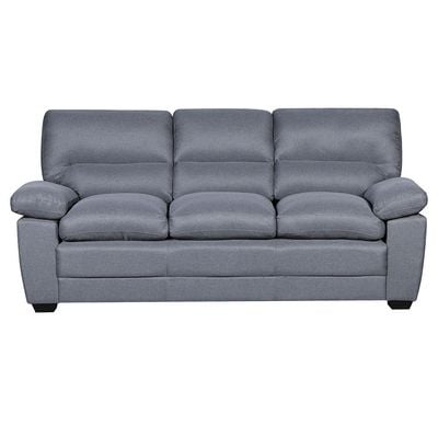 Meza 3-Seater Fabric Sofa - Smoke Grey - With 2-Year Warranty
