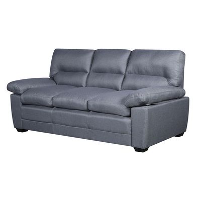 Meza 3-Seater Fabric Sofa - Smoke Grey - With 2-Year Warranty