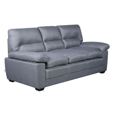 Meza 3-Seater Fabric Sofa - Smoke Grey - With 2-Year Warranty