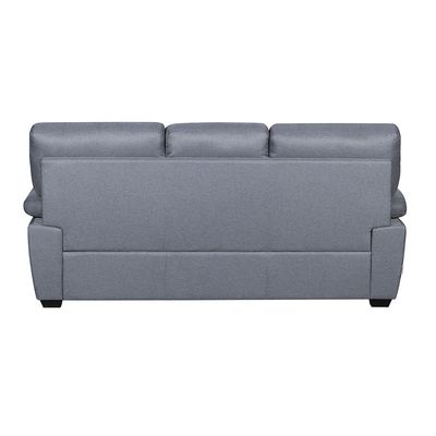 Meza 3-Seater Fabric Sofa - Smoke Grey - With 2-Year Warranty