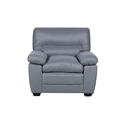 Meza 1-Seater Fabric Sofa - Smoke Grey - With 2-Year Warranty