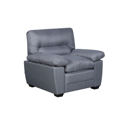 Meza 1 Seater Fabric Sofa - Smoke Grey