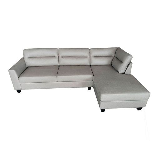 Helix 3-Seater Fabric Corner Sofa - Stone - With 2-Year Warranty