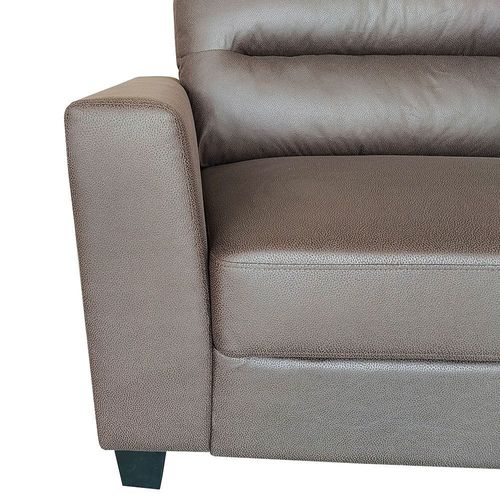 Helix 3-Seater Fabric Corner Sofa - Chocolate - With 2-Year Warranty