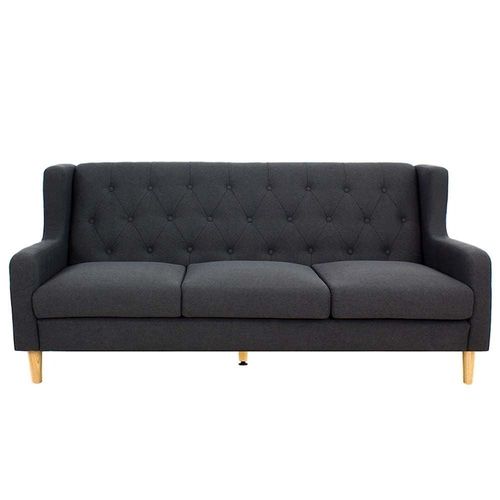 Zirco 3+2+1 Seater Fabric Sofa Set - Dark Grey - With 2-Year Warranty