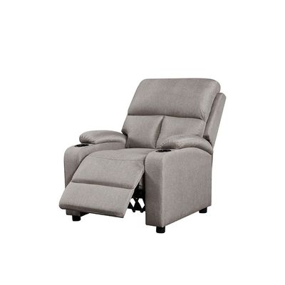 Mystic 1-Seater Fabric Pushback Recliner with Cup Holder - Oatmeal - With 2-Year Warranty