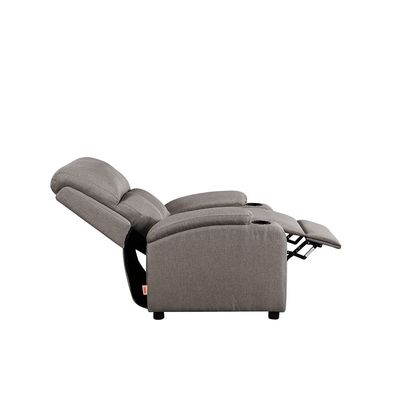 Mystic 1-Seater Fabric Pushback Recliner with Cup Holder - Oatmeal - With 2-Year Warranty