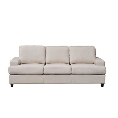 Ramu 3-Seater Fabric Sofa - Beige - With 2-Year Warranty