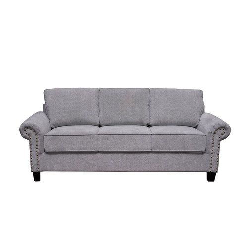 Carta 3-Seater Fabric Sofa - Grey - With 2-Year Warranty