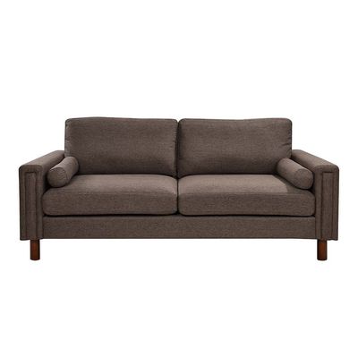إسكانور - أريكة قماش 3 مقاعد - بني - مع ضمان لمدة عامين