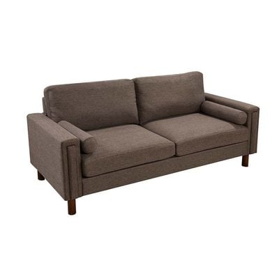 Escanor 3-Seater Fabric Sofa - Brown - With 2-Year Warranty