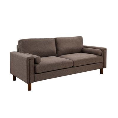 Escanor 3-Seater Fabric Sofa - Brown - With 2-Year Warranty