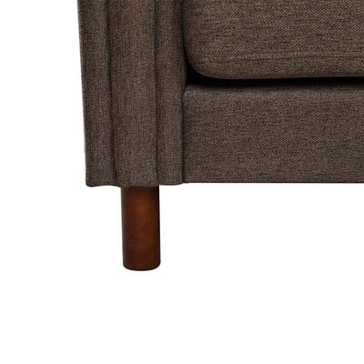 Escanor 3-Seater Fabric Sofa - Brown - With 2-Year Warranty