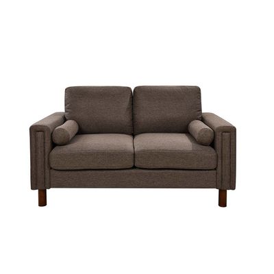 إسكانور - أريكة قماش بمقعدين - بني - مع ضمان لمدة عامين