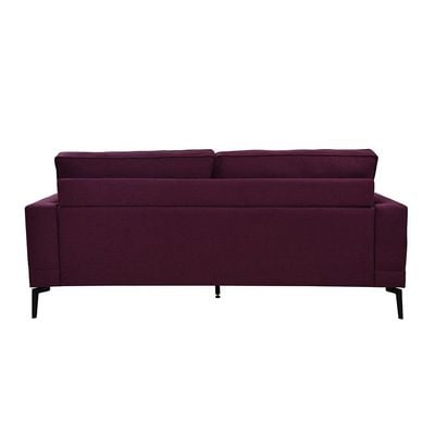 Clayton 3-Seater Fabric Sofa - Burgundy - With 2-Year Warranty