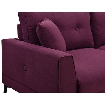 Clayton 3-Seater Fabric Sofa - Burgundy - With 2-Year Warranty