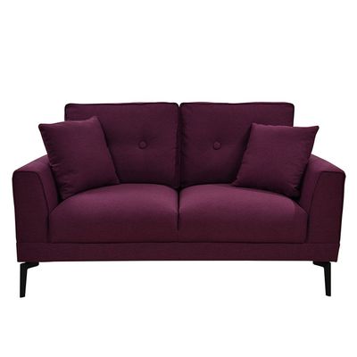 Clayton 2-Seater Fabric Sofa - Burgundy - With 2-Year Warranty