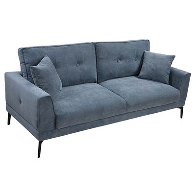 Clayton 5-Seater Fabric Sofa Set - Blue - With 2-Year Warranty